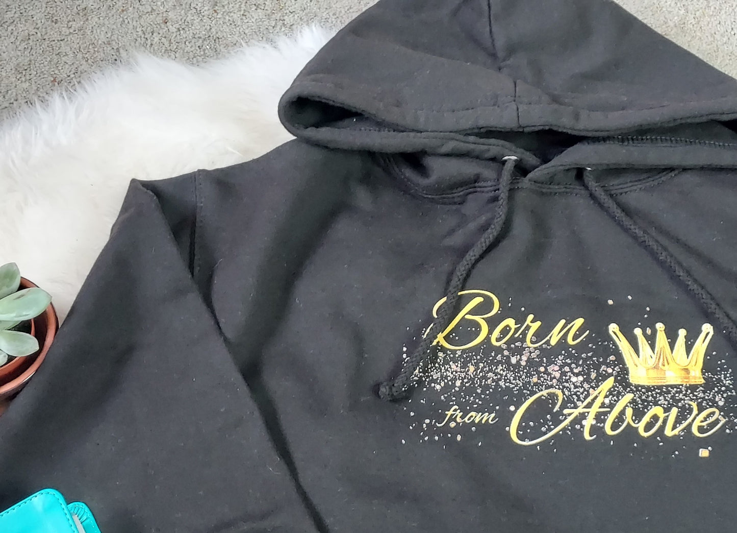 Christian college hoodie - Born from Above black