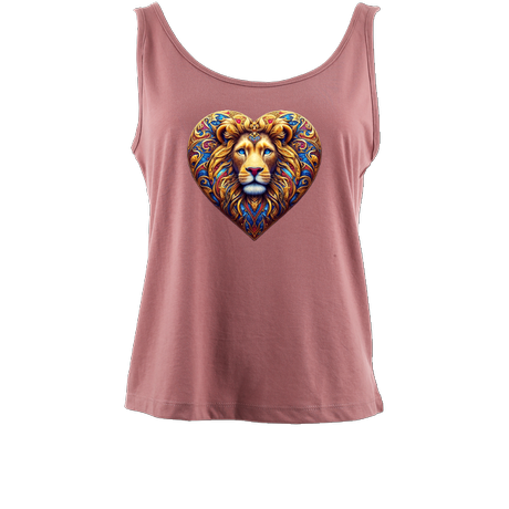 Women's Christian Tank Top with Lion of Judah love heart design