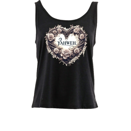 Christian Tank Top for women with Yahweh love heart design