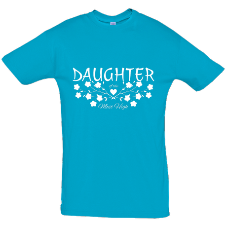 Daughter of the Most High - everyday short sleeve t-shirt (white print)