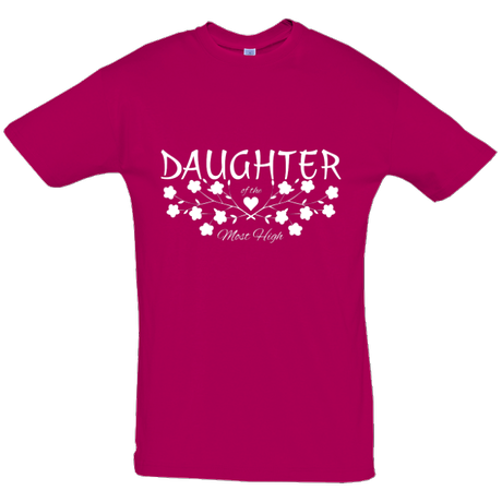 Daughter of the Most High - everyday short sleeve t-shirt (white print)